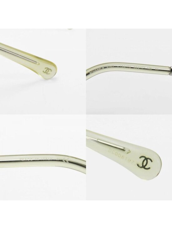 Chanel Sunglasses 4242 Pant Shape Metal Brownish Silver Chain 5517 135